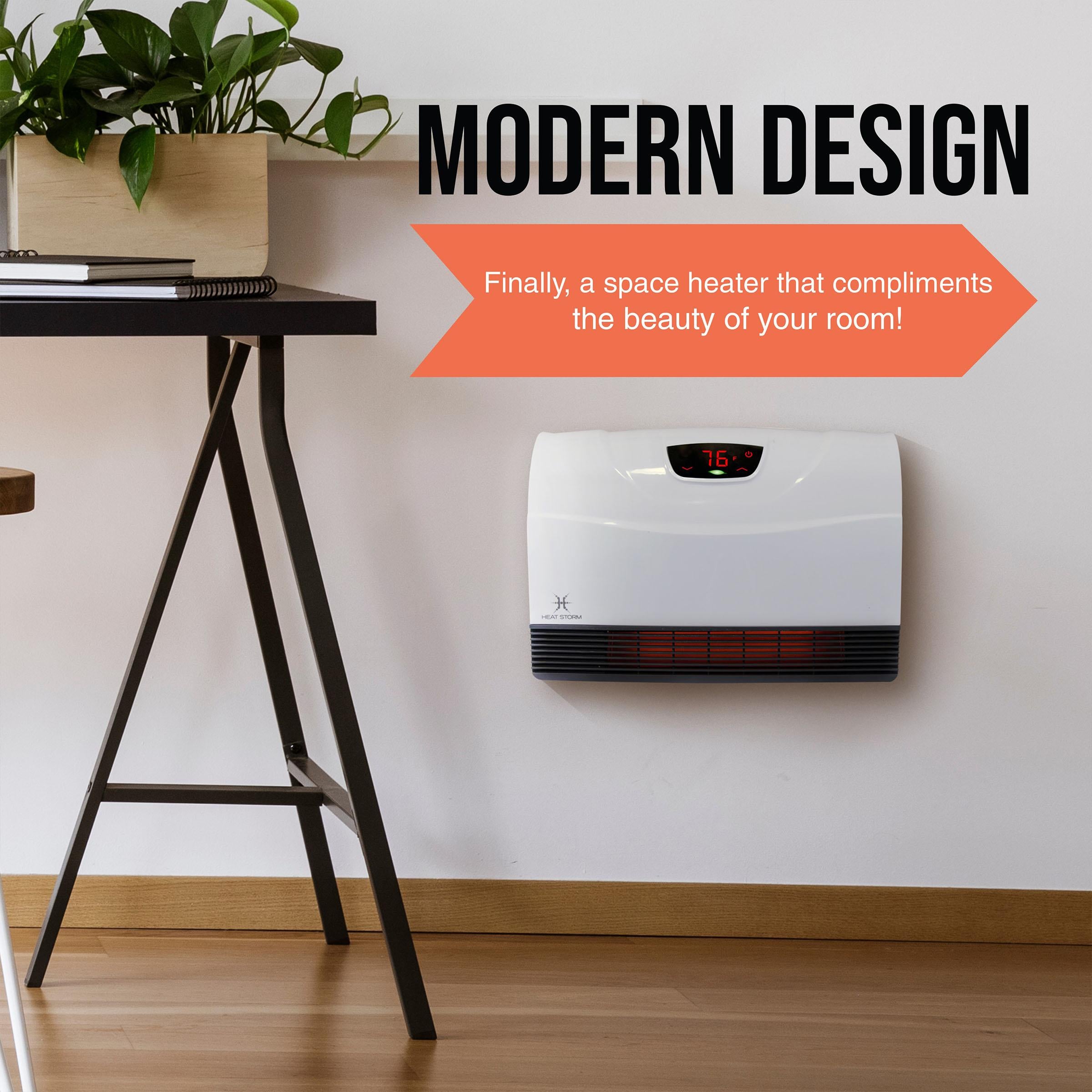 Heat Storm Phoenix 1500W WiFi Infrared Space Heater, Indoor, White, HS-1500-PHX-WIFI