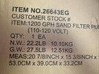 intex 1200 gph krystal clear above ground pool sand filter pump 26643eg*