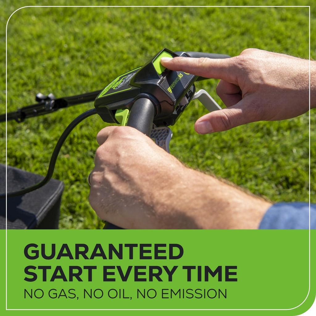 48V (24V x 2) 21" Brushless Self-Propelled Mower+12" String Trimmer+320CFM Blower,(2) 5.0Ah Batteries and 4A Dual Port Charger