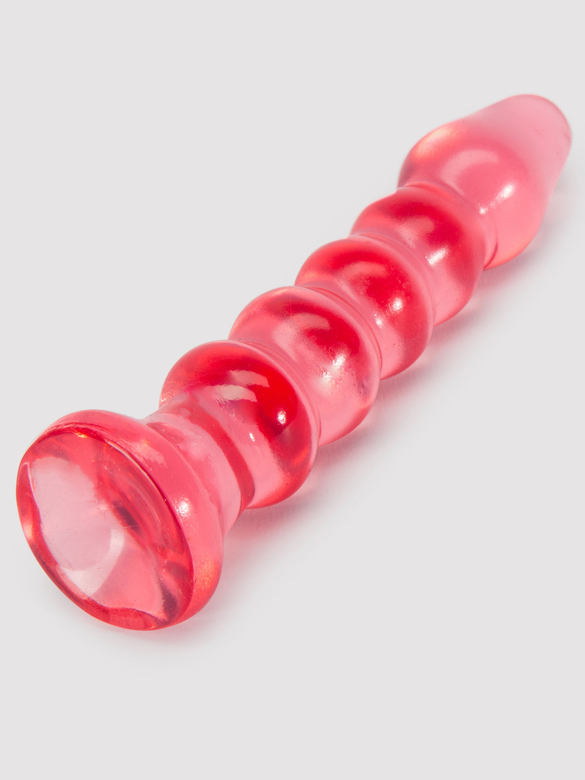 Doc Johnson Crystal Jellies Ribbed Anal Starter Dildo 5 Inch, Pink