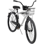 Huffy 26 In. Nel Lusso Men’s Beach Cruiser Bike, Silver