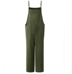 2021 Women Solid Brief Cotton Dungaree Overalls
