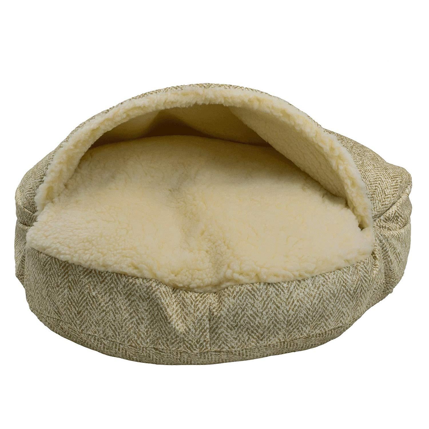 Snoozer Premium Micro Suede Cozy Cave Pet Bed in Laurel Mocha
