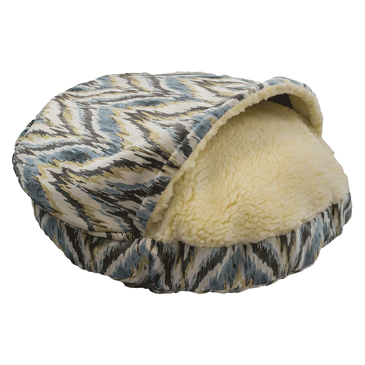 Snoozer Premium Micro Suede Cozy Cave Pet Bed in Palmer Indigo