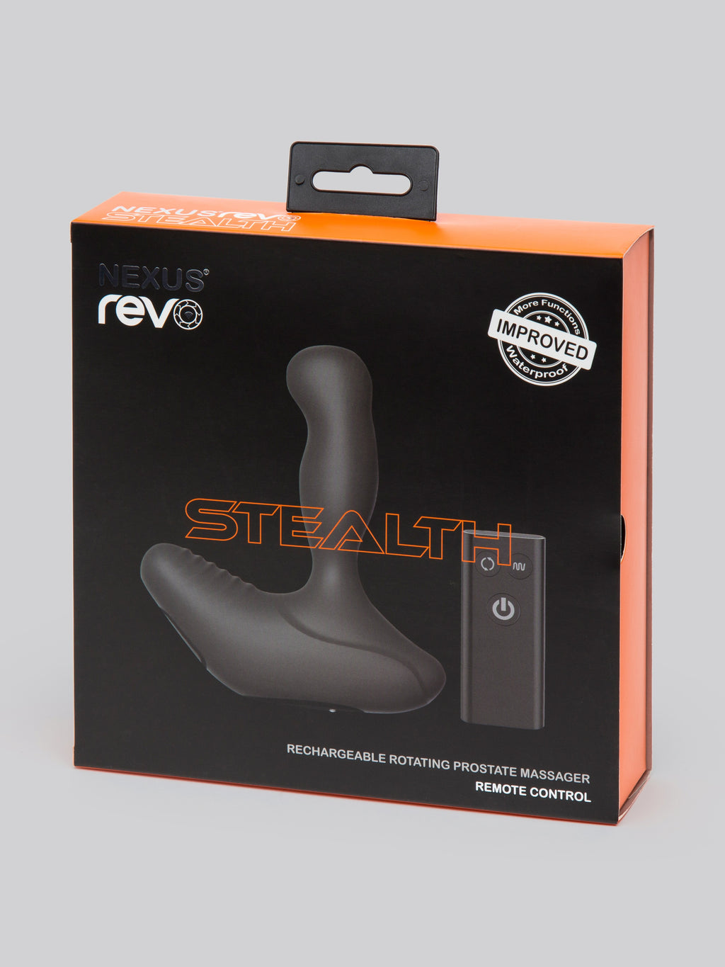 Nexus Revo Stealth Remote Control Rotating Silicone Prostate Massager, Black