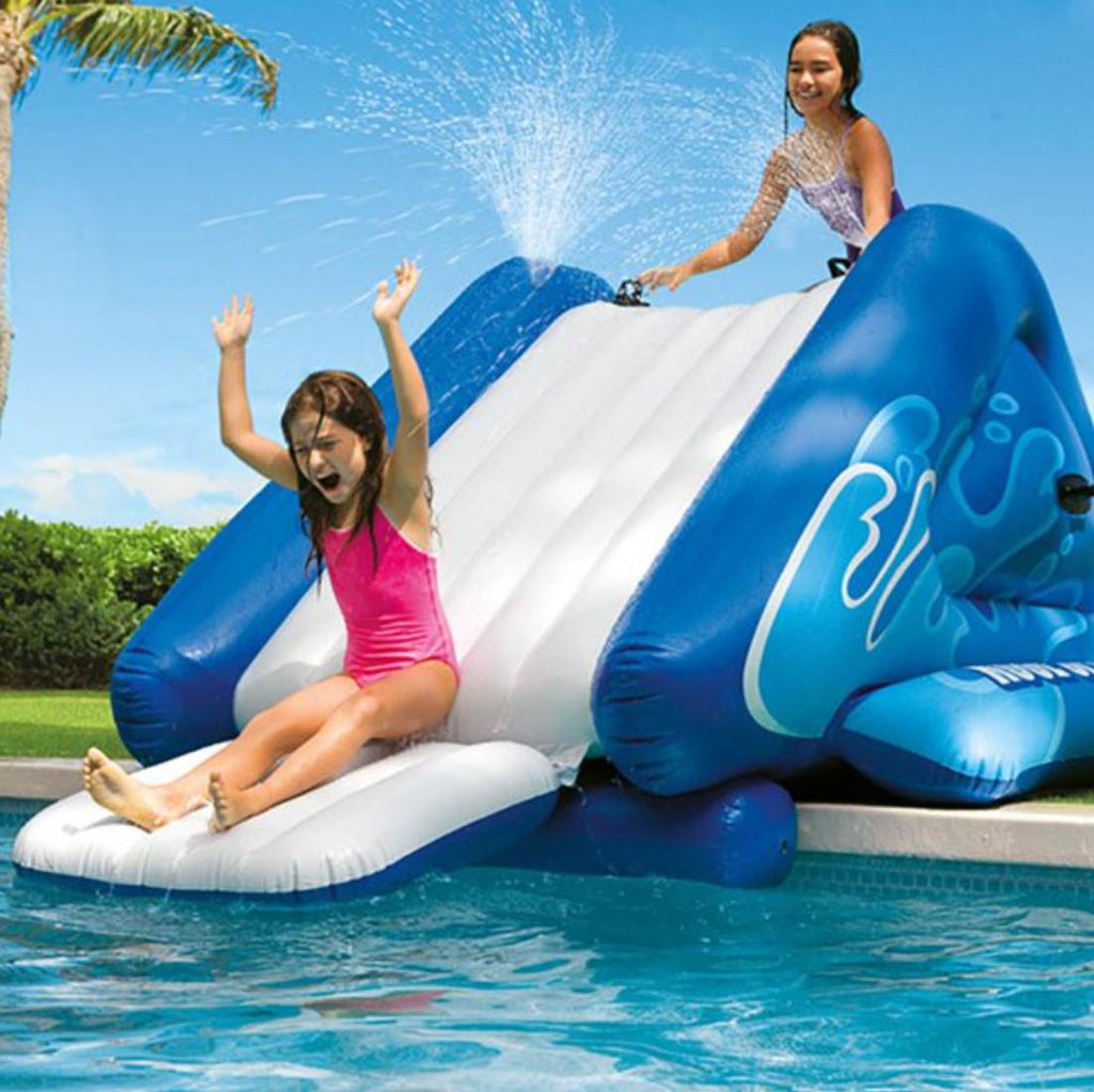 *heavy duty inflatable play center swimming pool spraying water slide accessory*
