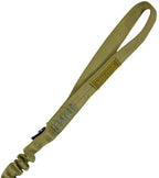 Fusion Tactical 6ft 72"x1" Internal Elastic Bungee Military Police Personal Retention Helo Lanyard with Snap Shackle Hitched Loop 23kN  Brown
