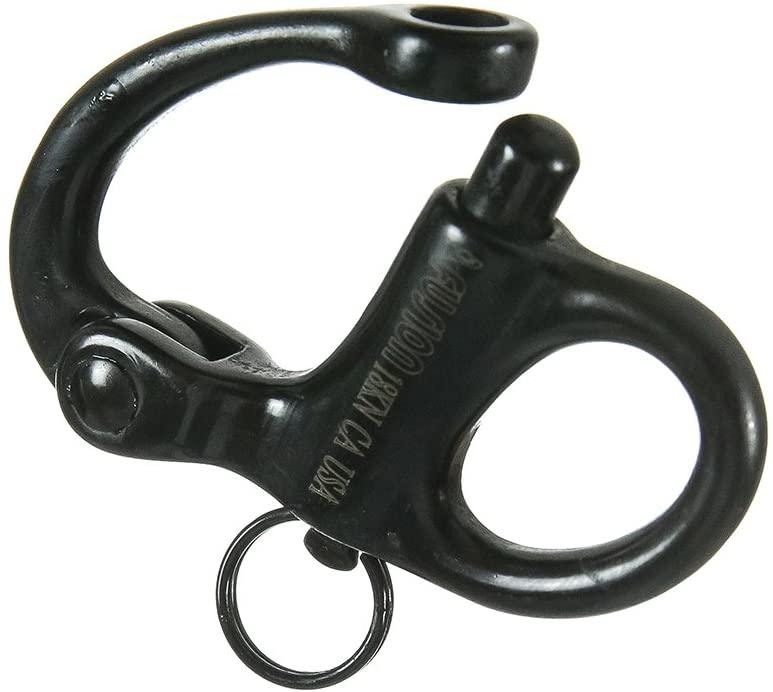 Fusion Tactical 6ft 72"x1" Internal Elastic Bungee Military Police Personal Retention Helo Lanyard with Snap Shackle Hitched Loop 23kN  Brown