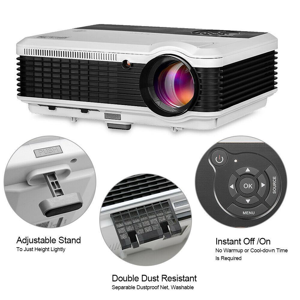 eug 6000lms bt projector hd smart home theater miracast airpplay apps netflix tv