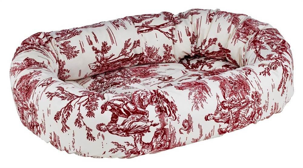Bowsers Donut Bed, Large, Raspberry Toile