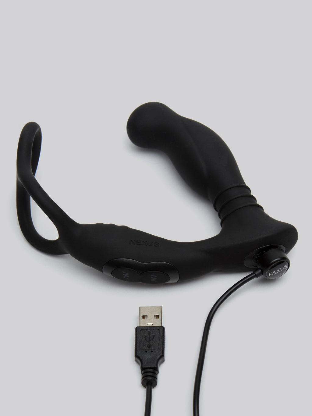 Nexus Simul8 Dual Motor Prostate Massager with Double Cock Ring, Black
