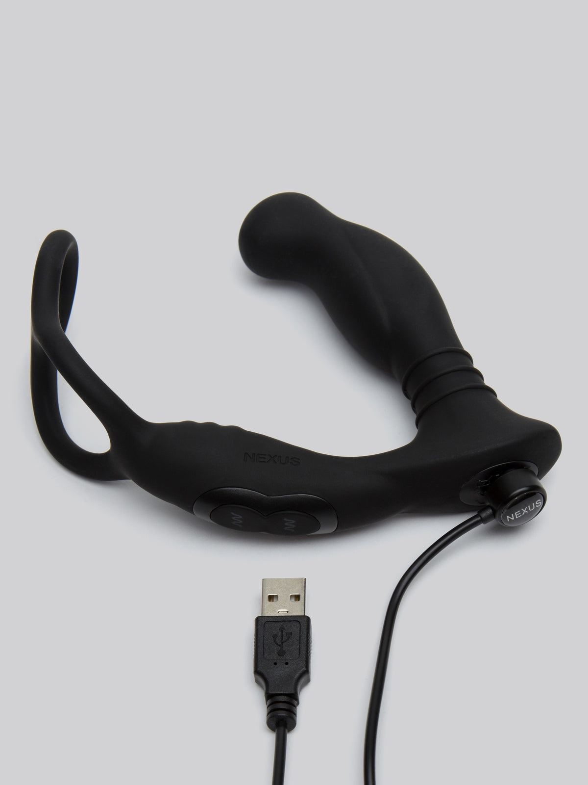 Nexus Simul8 Dual Motor Prostate Massager with Double Cock Ring, Black