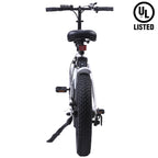 Foldable Commuter E-Ride 20 Inch 500W 36V Electric Bike Adults Bicycle Pedal Assist Fat Tire Women Men Beach City bike White E-Bike