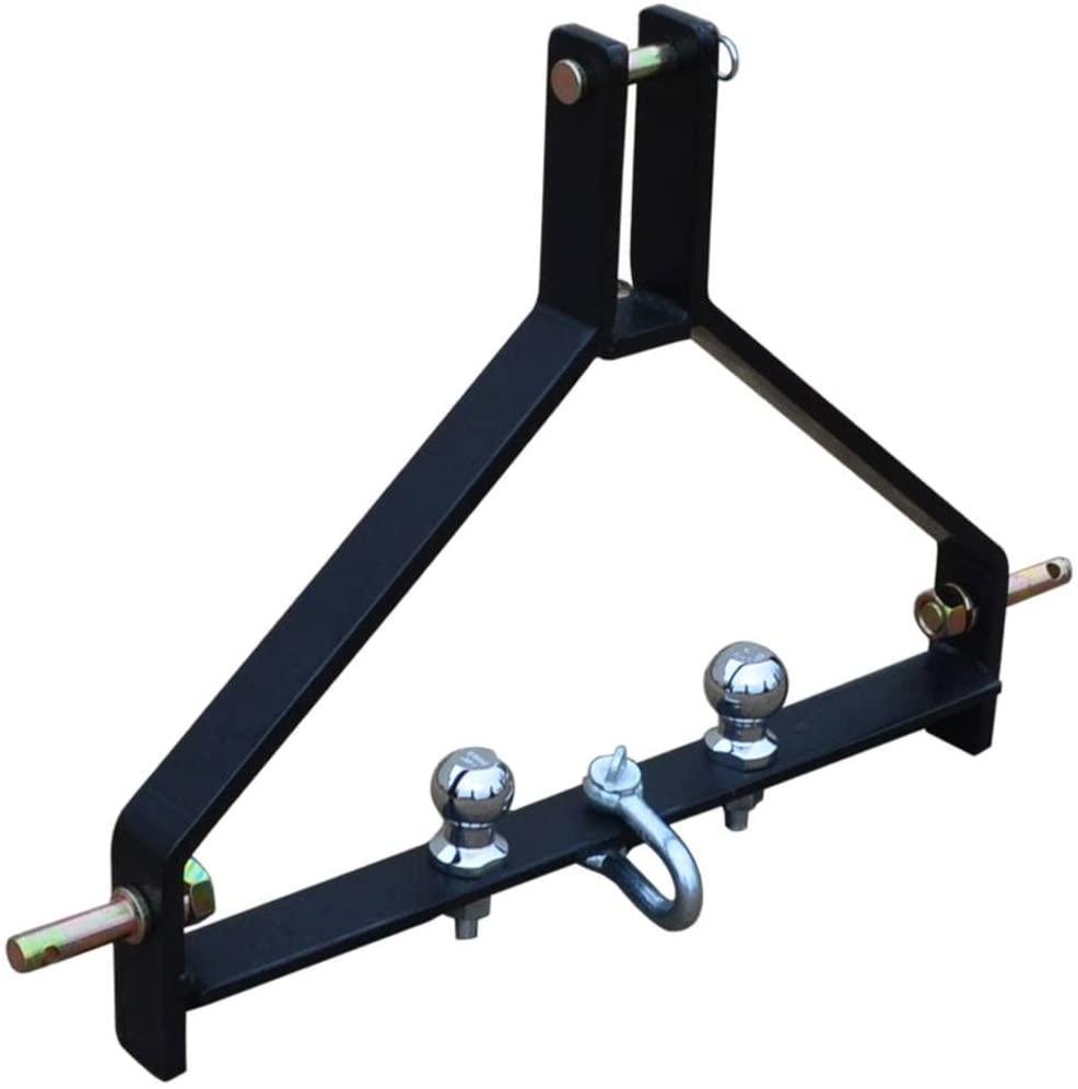 titan attachments tractor drawbar trailer hitch cat 1, 3 point quick hitch compatible