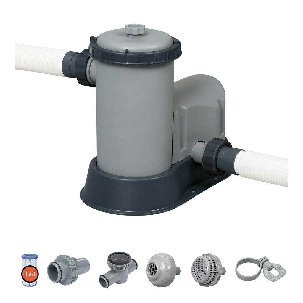 bestway 1500 gph filter pump for above ground swimming pools 58390e +1*cartridge