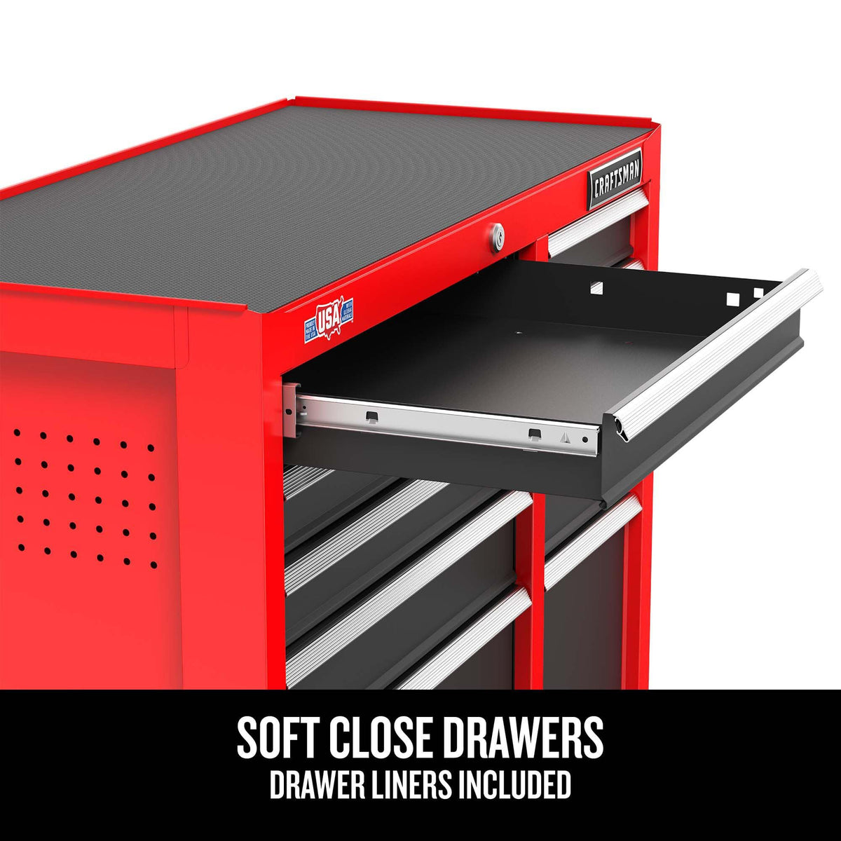 41" Rolling Tool Chest, 10-Drawer Steel Tool Cabinet with Drawer Trays and Paper Towel Holder (CMST341102RB)
