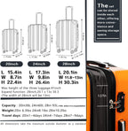 Luggage Expandable(only 28") Suitcase PC+ABS Spinner 20in 24in 28in Carry on (white grid new, L(28in))