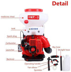 3.5 Gal Backpack Agricultural Mist Duster Sprayer Gas0line Powered Garden Blower