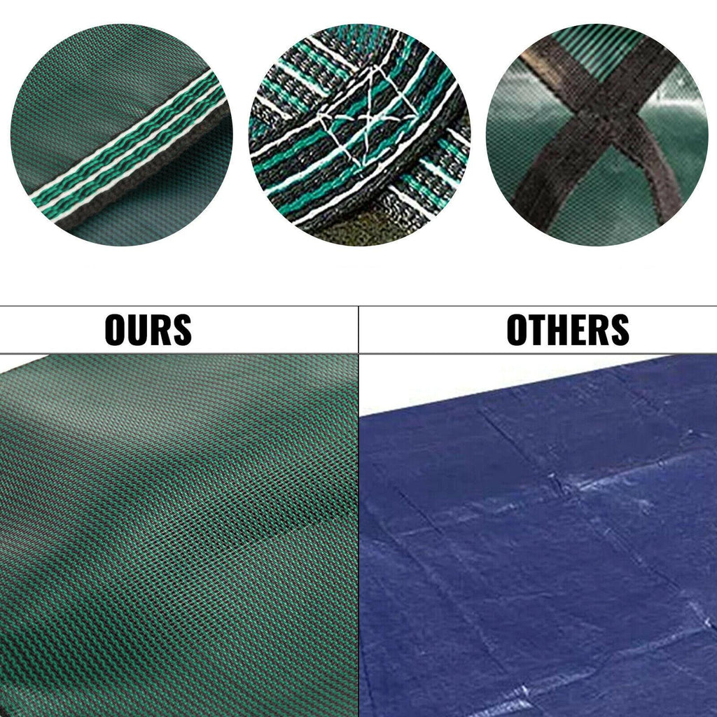 winter swimming pool cover safety cover rectangle inground pool mesh