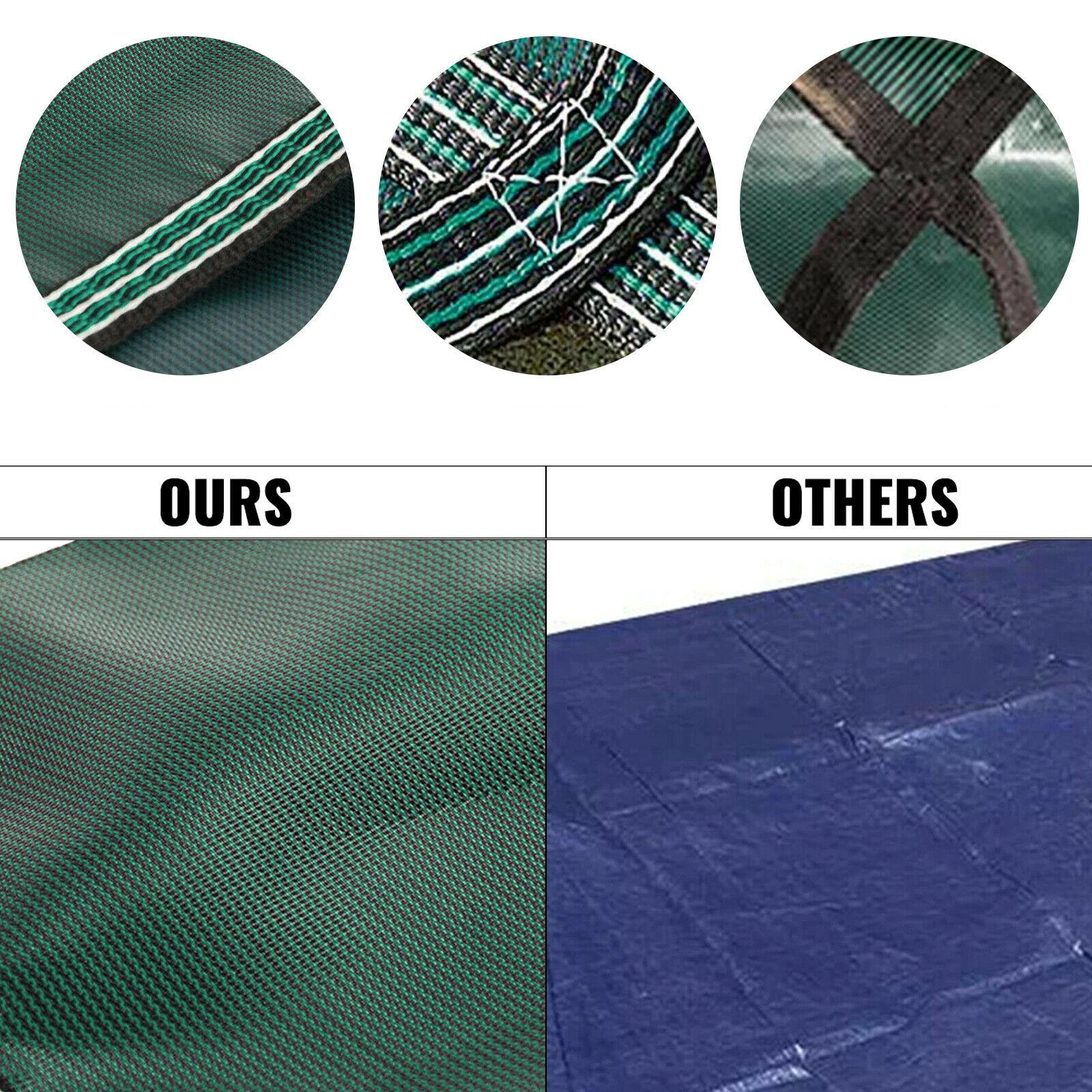 winter swimming pool cover safety cover rectangle inground pool mesh