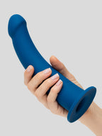 Lovehoney Curved Silicone Suction Cup Dildo 9 Inch, Blue