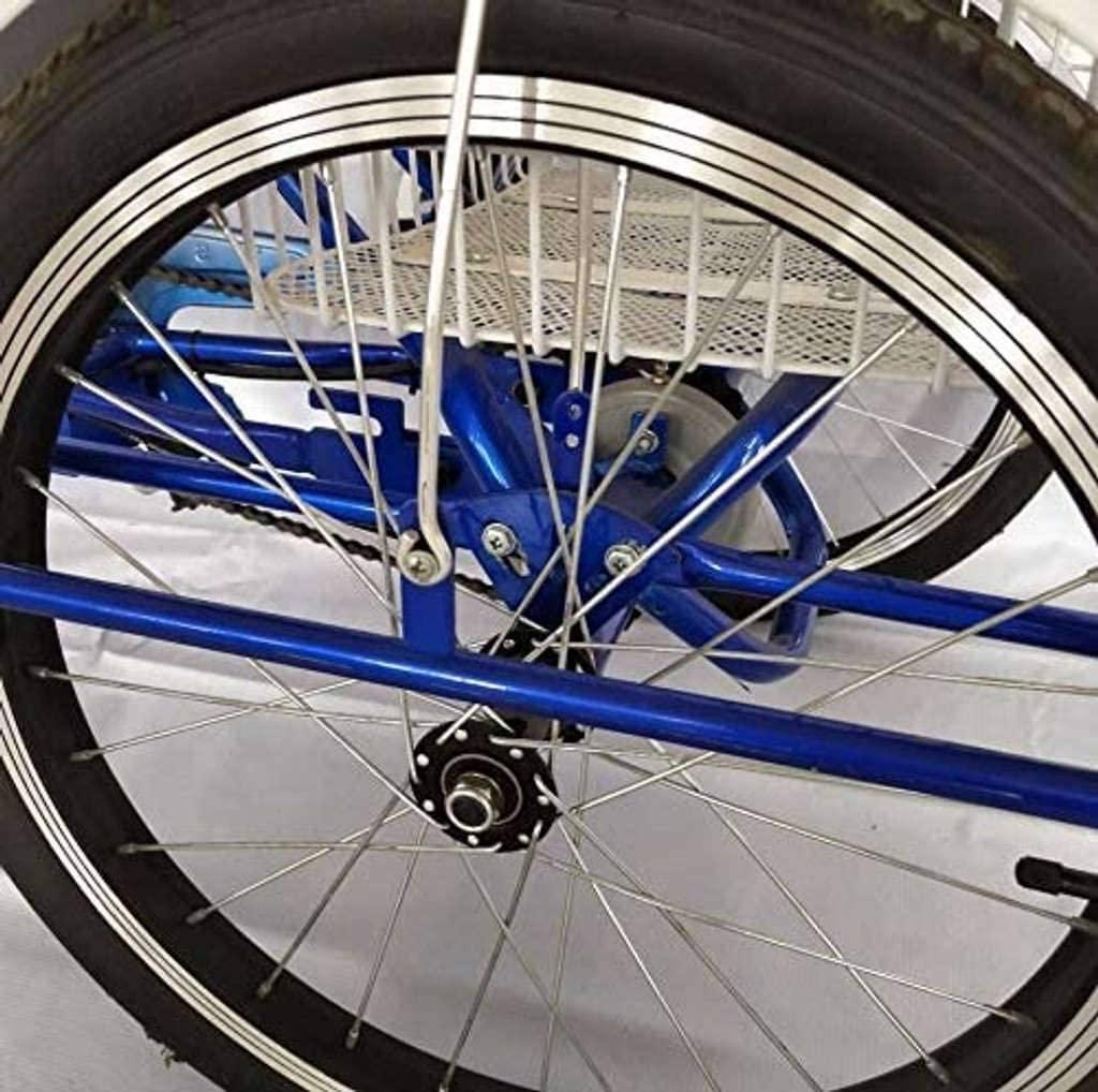 HKPLDE Adult Bike Tricycle Comfortable Bicycle Tricycle for Adults, Trikes 24 Inch 3 Wheel Bikes with Shopping Basket Shopping Sports Leisure