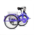 HKPLDE Adult Bike Tricycle Comfortable Bicycle Tricycle for Adults, Trikes 24 Inch 3 Wheel Bikes with Shopping Basket Shopping Sports Leisure