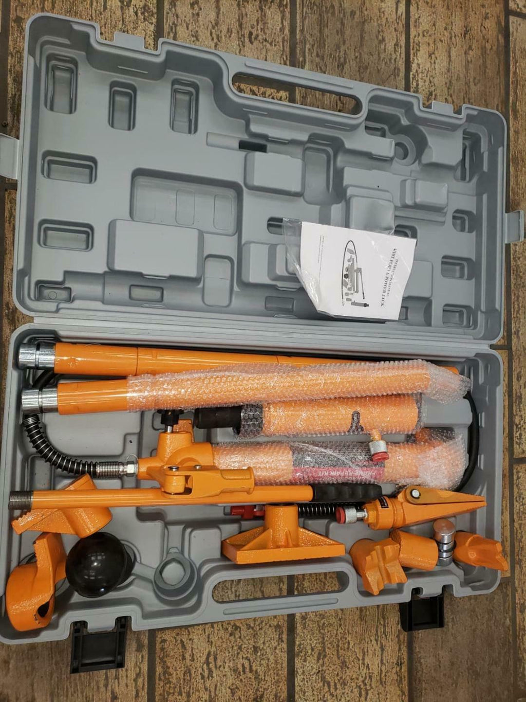 10 Ton Porta Power Hydraulic Jack Auto Body Frame Repair Kits Lift Ram 2 m Hose