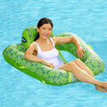 Aqua Leisure Zero Gravity Comfortable Hammock Style Inflatable Swimming Pool Chair Lounge Float w/ Leg and Arm Rests, Floral