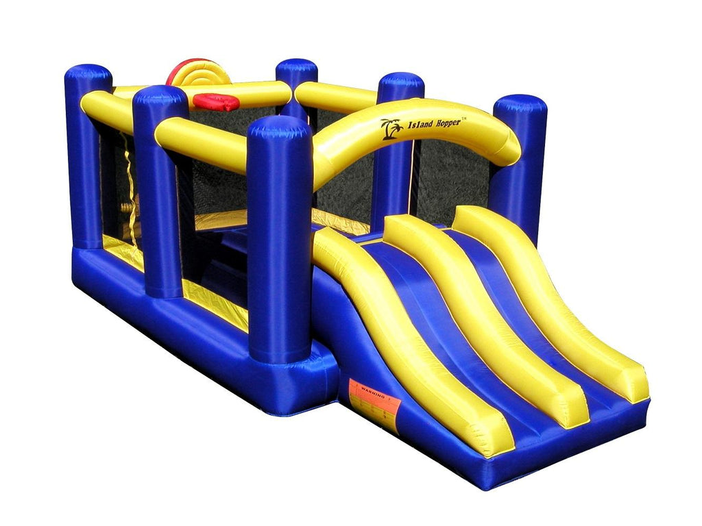 Island Hopper Island Hopper Racing Slide and Slam Recreational Bounce House