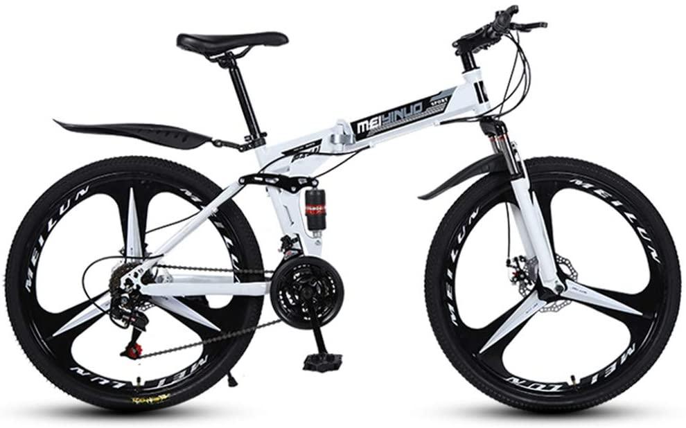 Bike Mountain Foldable 26-inch Adult Double Shock  Mechanical disc Brakes Suitable for Off-Road on Any Road