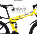 Bike Mountain Foldable 26-inch Adult Double Shock  Mechanical disc Brakes Suitable for Off-Road on Any Road