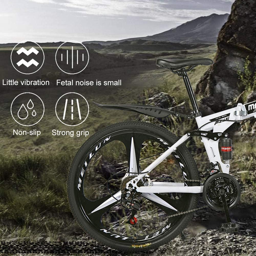 Bike Mountain Foldable 26-inch Adult Double Shock  Mechanical disc Brakes Suitable for Off-Road on Any Road