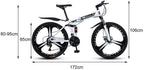 Bike Mountain Foldable 26-inch Adult Double Shock  Mechanical disc Brakes Suitable for Off-Road on Any Road