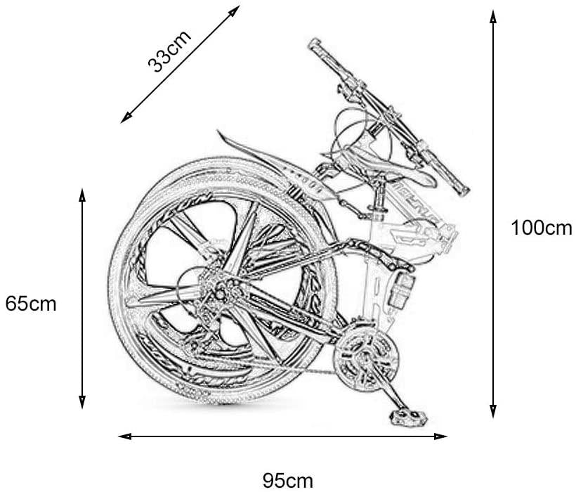 Bike Mountain Foldable 26-inch Adult Double Shock  Mechanical disc Brakes Suitable for Off-Road on Any Road