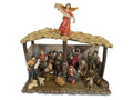 Complete Tabletop Christmas Nativity Scene with Stable and 15 Figurines by Faithful Treasure