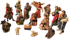 Complete Tabletop Christmas Nativity Scene with Stable and 15 Figurines by Faithful Treasure