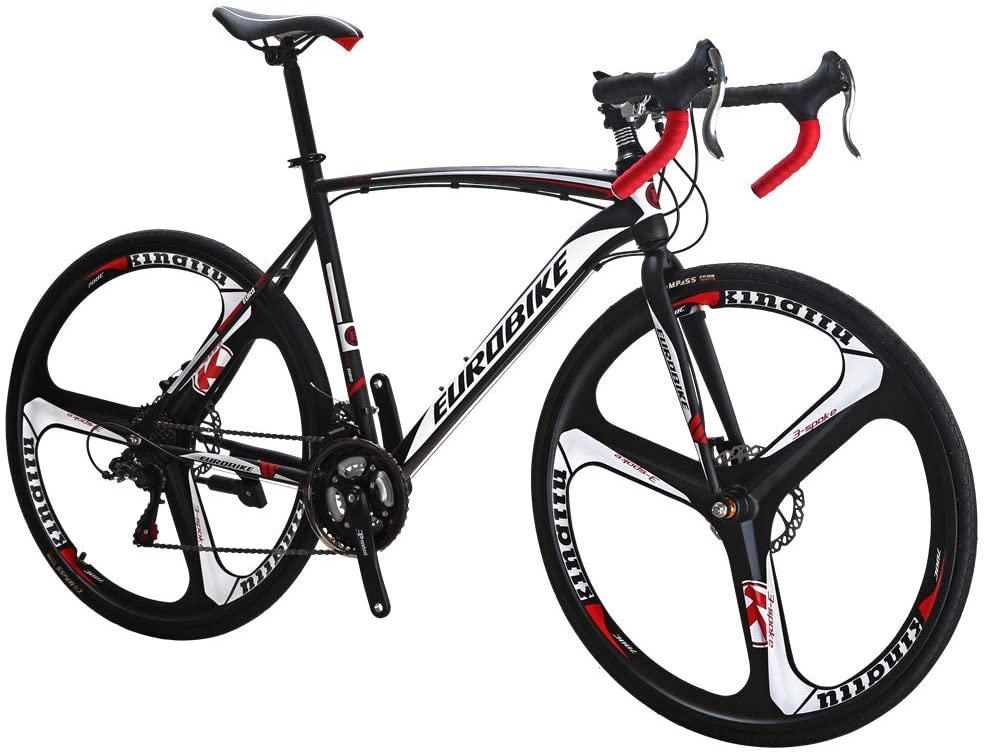 Eurobike Bikes HYXC550 700C Wheels 21 Speed Shifting Road Bike Dual Disc Brake Road Bicycle