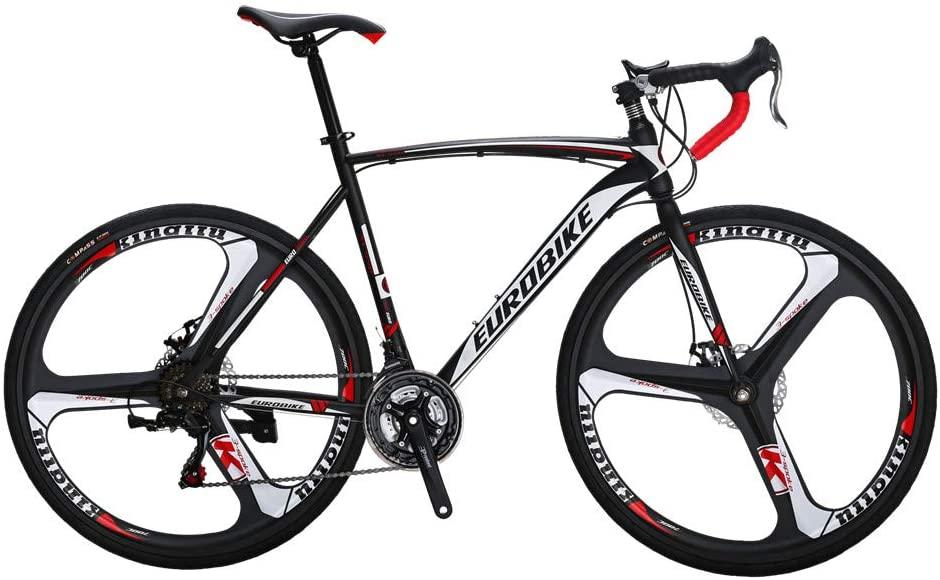 Eurobike Bikes HYXC550 700C Wheels 21 Speed Shifting Road Bike Dual Disc Brake Road Bicycle