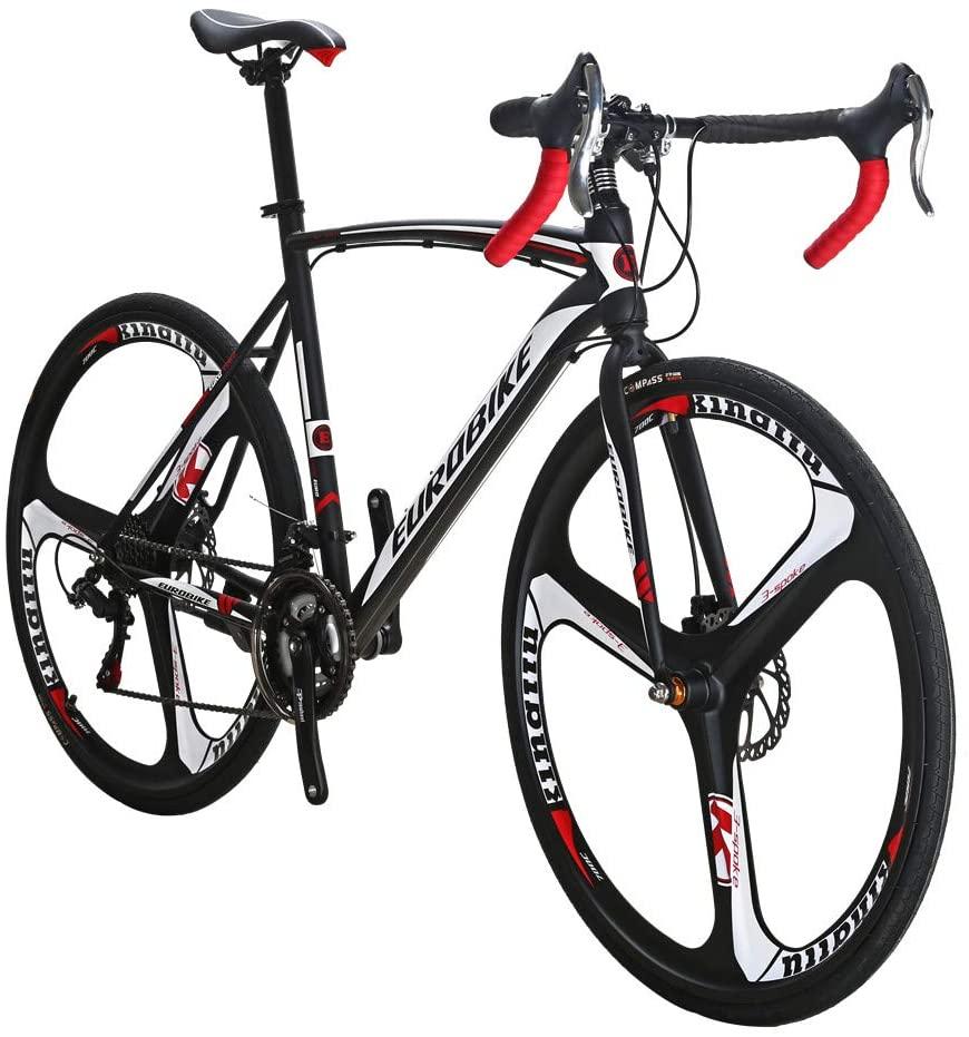 Eurobike Bikes HYXC550 700C Wheels 21 Speed Shifting Road Bike Dual Disc Brake Road Bicycle