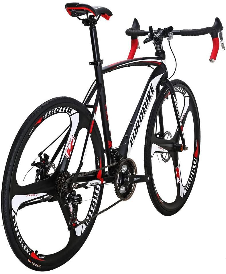 Eurobike Bikes HYXC550 700C Wheels 21 Speed Shifting Road Bike Dual Disc Brake Road Bicycle