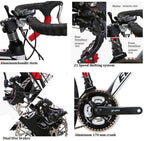 Eurobike Bikes HYXC550 700C Wheels 21 Speed Shifting Road Bike Dual Disc Brake Road Bicycle