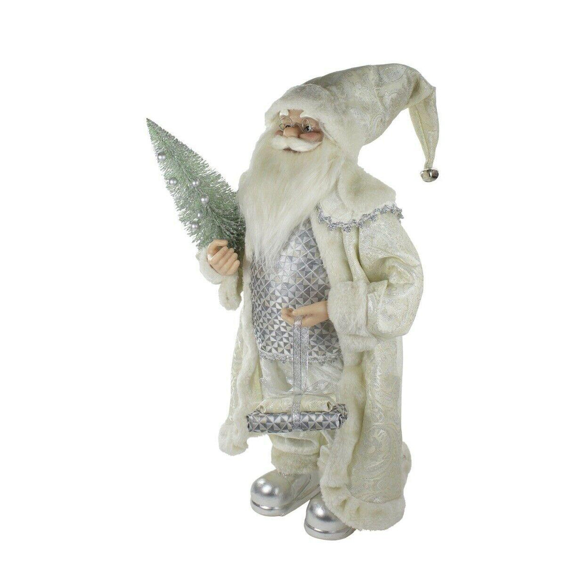 2ft Snowy Santa Carrying Tree (cs)