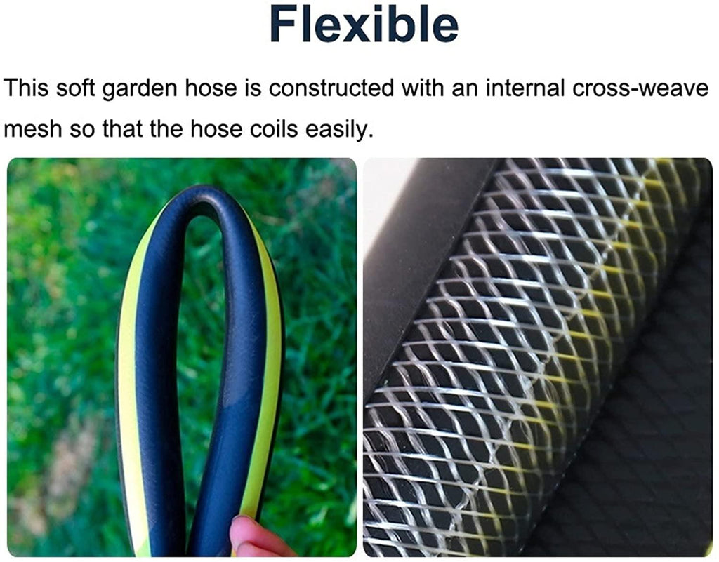 Water Hoses for Gardens 50m/40m/30m/20m/15m/10m, Flexible Garden Hose for Plants Lawns Watering, Heavy Duty & All-Weather, Inner Diameter 20mm (Size : 50m/164ft)