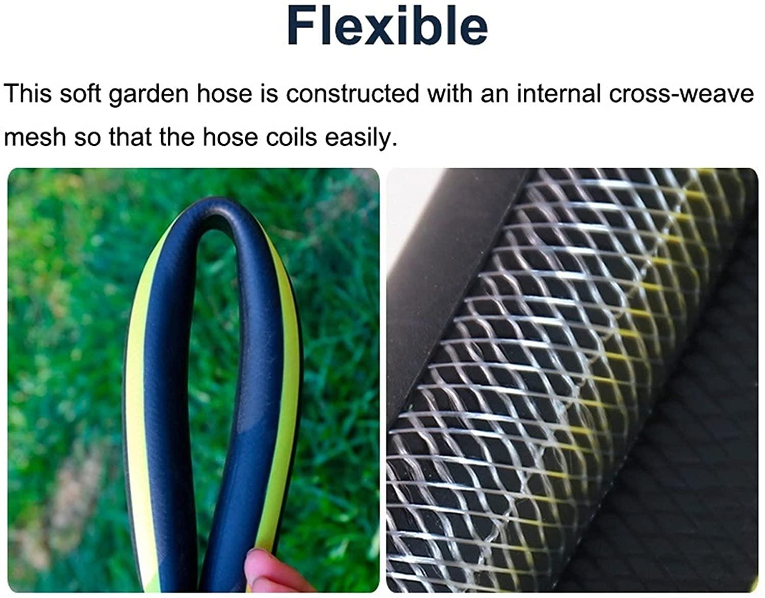 Water Hoses for Gardens 50m/40m/30m/20m/15m/10m, Flexible Garden Hose for Plants Lawns Watering, Heavy Duty & All-Weather, Inner Diameter 20mm (Size : 50m/164ft)
