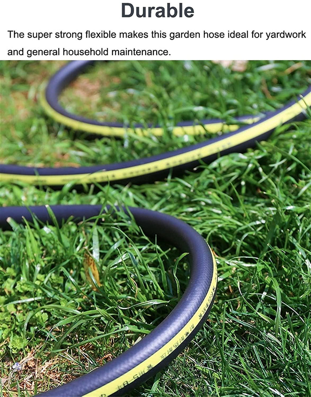 Water Hoses for Gardens 50m/40m/30m/20m/15m/10m, Flexible Garden Hose for Plants Lawns Watering, Heavy Duty & All-Weather, Inner Diameter 20mm (Size : 50m/164ft)