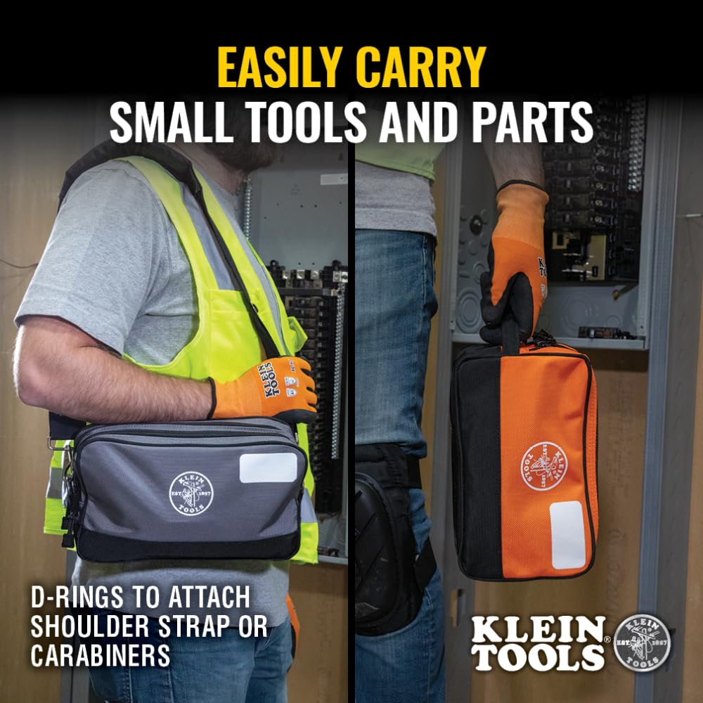 Tool Pouch, Dual Compartments, Heavy-Duty Tool Bag Organizer, Multipurpose Bag