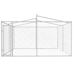 Tidyard 13'x13' Outdoor Dog Kennel with Roof Mesh Sidewalls, Lockable Latch System for Dogs