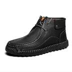 Men Hand Stitching Microfiber Genuine Leather Boots