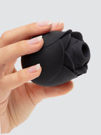 Fifty Shades of Grey Black Rose Silicone Clitoral Suction Stimulator , Black
